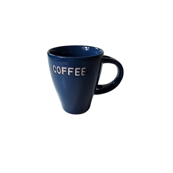 WORLD MARKET Dark Country Blue Medium Sized Coffee Mug No Spoon - Picture 1 of 8